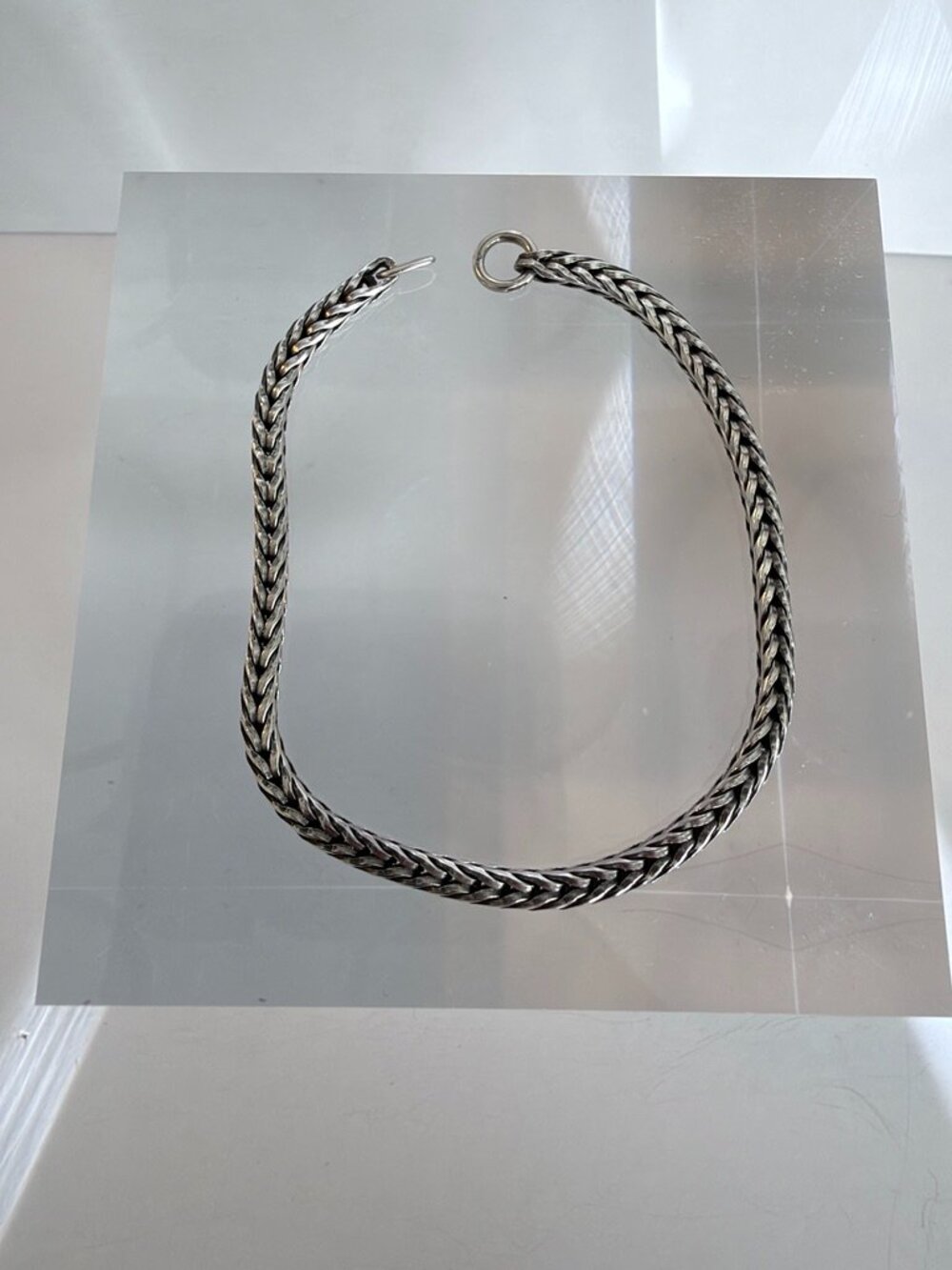 Trollbeads Sterling Silver 6.5" Foxtail Bracelet Chain (clasp not included)